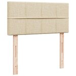 vidaXL Cadre de lit ottoman avec matelas crème 80x200 cm tissu