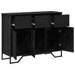 vidaXL Buffet Chêne noir 97 x 32.5 x 74.5 cm Bois d'ingénierie