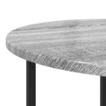 vidaXL Ensemble de tables d'appoint 2 Pièces Gris Sonoma et noir
