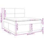 vidaXL Sommier à lattes de lit avec matelas Crème 180x200 cm Tissu