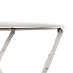 vidaXL Table bistrot Beige Ø 50 x 71 cm Acier revêtu de poudre