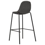 vidaXL Ensemble de bar 3 Pièces Tissu Gris foncé