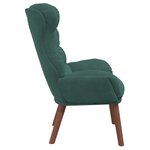 vidaXL Fauteuil Relaxant Vert Foncé