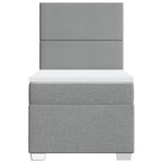vidaXL Sommier à lattes de lit avec matelas gris clair 80x200 cm tissu
