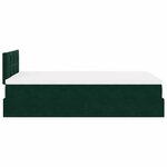 vidaXL Lit ottoman avec matelas vert foncé 120x190 cm velours
