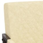 Vidaxl fauteuil crème similicuir