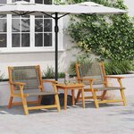vidaXL Mobilier de jardin 2 Pièces Gris 67 x 78 x 73cm