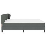 Lit Box Spring vidaXL avec Matelas Gris Foncé 200x200 cm Tissu