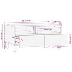 vidaXL Table basse Marron 80 x 54 x 40 cm Bois d'acacia massif