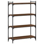 vidaXL Bibliothèque 4 niveaux chêne marron 80x30x120cm bois ingénierie