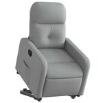 vidaXL Fauteuil inclinable Gris clair Tissu