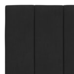 vidaXL Lit avec matelas noir 90x200 cm velours