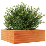 vidaXL Jardinière cire marron 70x70x23 cm bois de pin massif