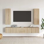 vidaXL Ensemble de meubles TV 5 Pièces Chêne sonoma Bois d'ingénierie