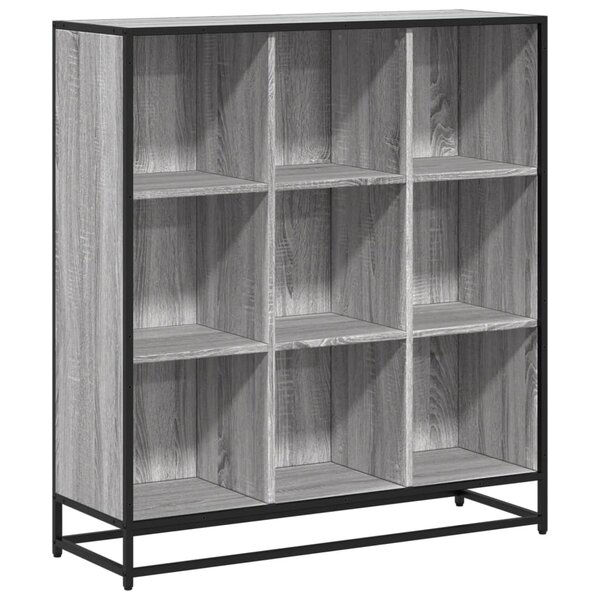 vidaXL Bibliothèque sonoma gris 97 5x33x107 5 cm bois ingénierie métal