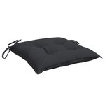 vidaXL Coussins de chaise lot de 4 noir 50x50x7 cm tissu oxford