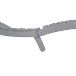 vidaXL Chaise longue gris 184x55x64 cm bois massif d'acacia