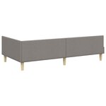 vidaXL Cadre de lit d'angle avec matelas 2 Pièces Taupe tissu