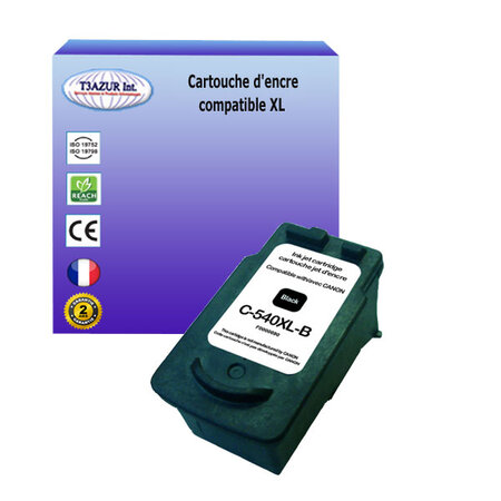 Cartouche compatible avec canon pixma mg3200  mg3250  mg3255  mg3500  remplace  canon pg-540 xl noire - t3azur