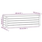 vidaXL Boîte de rangement 109x36 5x33 cm Bois massif de pin