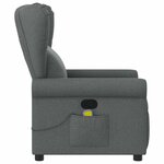 vidaXL Fauteuil de massage inclinable Gris foncé Tissu