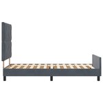 vidaXL Cadre de lit avec tête de lit Gris foncé 90 x 200 cm Velours