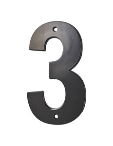 THIRARD - Chiffre 3 à visser alliage H.80mm noir - THIRARD