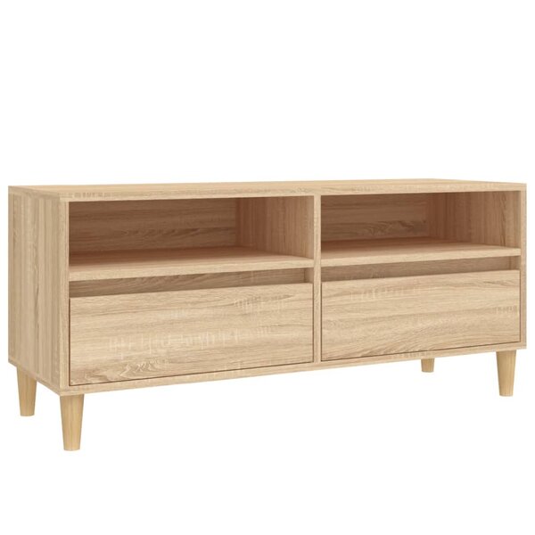 vidaXL Meuble TV chêne sonoma 100x34 5x44 5 cm bois d'ingénierie