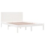 vidaXL Cadre de lit Blanc Bois de pin massif 140x200 cm