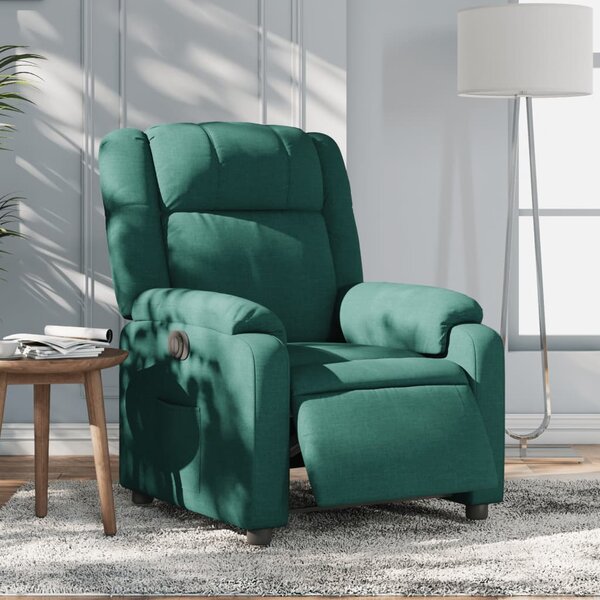 Fauteuil Inclinable Rétro Vert Menthe Oland - Lin - Avec Repose-Pieds - Beliani NEUF