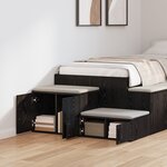 Armoire de rangement vidaXL noire 108x41x40 cm en bois d'ingénierie