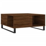 vidaXL Table basse chêne marron 80x80x36 5 cm bois d'ingénierie