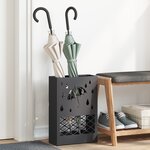 vidaXL Support de parapluie noir en acier 28x12x41 cm
