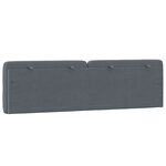 vidaXL Coussin de tête de lit gris foncé 183 cm velours
