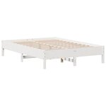 vidaXL Lit bibliothèque sans matelas blanc 140x190 cm bois pin massif
