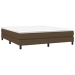 vidaXL Sommier à lattes de lit avec matelas Marron foncé 180x200 cm