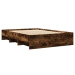 vidaXL Cadre de lit sans matelas chêne fumé 120x190 cm bois ingénierie