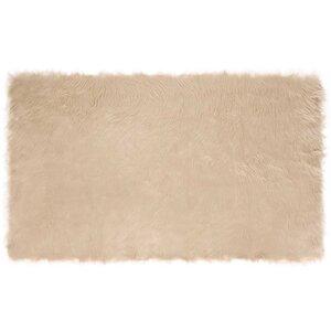 vidaXL Tapis en fausse Tafalla Beige 100 x 200 cm Polyester