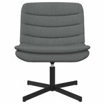 vidaXL Chaise pivotante Gris foncé 63 x 75 x 76 cm tissu