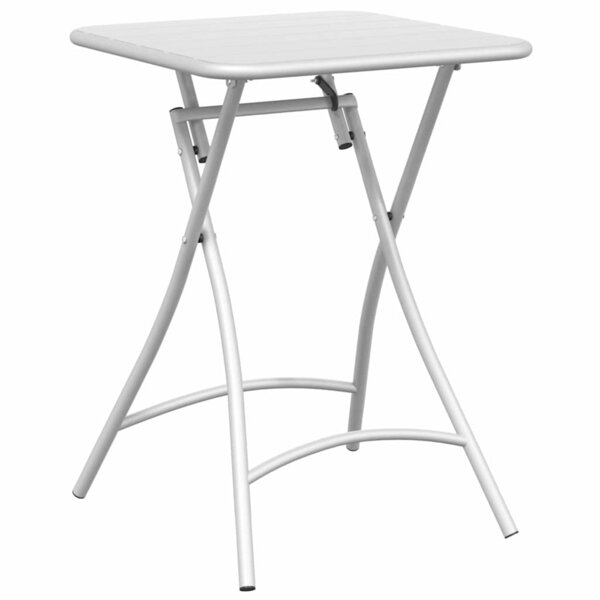 vidaXL Table bistrot Blanc 55 x 55 x 72 5 cm Acier revêtu de poudre
