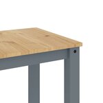 vidaXL Table à manger Panama gris 112x60x75 cm bois massif de pin
