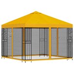 vidaXL Abri de jardin avec parois 3 x 3 m Jaune Polyester et Acier