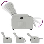 vidaXL Fauteuil inclinable gris nuage tissu