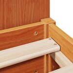 vidaXL Lit bibliothèque sans matelas cire marron 90x190 cm pin massif
