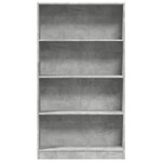 vidaXL Bibliothèque gris béton 80x24x143 cm bois d'ingénierie