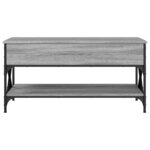 vidaXL Table basse sonoma gris 100x50x50 cm bois d'ingénierie et métal