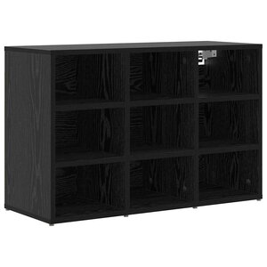vidaXL Cabinet à chaussures avec étagère Chêne noir 77 5 x 30 x 51 cm