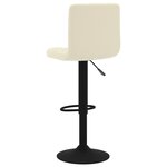 vidaXL Tabouret de bar Crème Velours