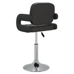 vidaXL Chaises pivotantes à manger lot de 4 Noir Similicuir