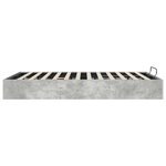 vidaXL Cadre de lit ottoman Gris béton 135 x 190 cm Bois d'ingénierie